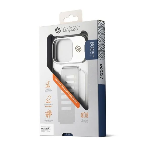 Cover Iphone 16 Pro Max Boost Case With Kickstand Grip2U (Clear)